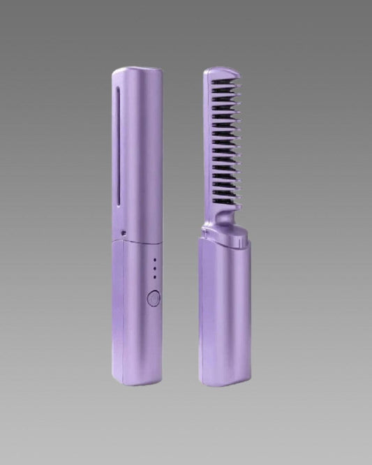 Rechargeable Mini Hair Straightener – Cordless Hot Comb for Fast, Smooth & Frizz-Free Hair Anywhere